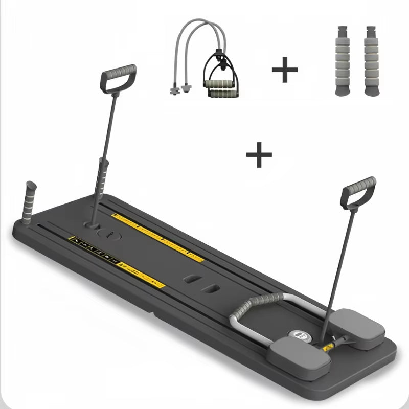 6 in 1 Multi-Purpose Foldable Pilates Reformer Board Set with Timer Pilates Equipment Ab Exercise Abs Roller for Home